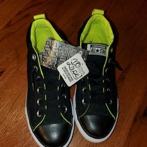 Black and fluorescent Adidas sneakers